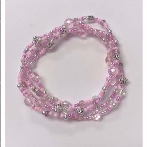 Multi strand pink bracelet